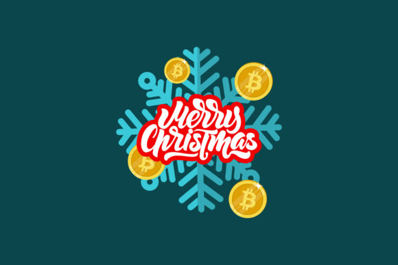 Bitcoin Christmas Blue Crystal: A Unique Graphic for Publishers