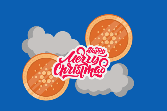 Cardano Christmas Cloud Greeting Art: A Festive Graphics Delight