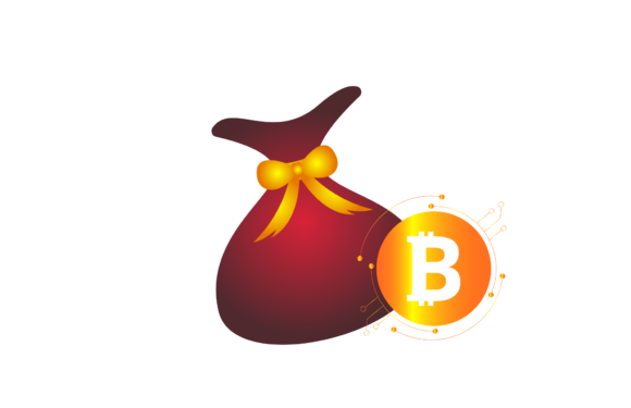 Christmas Bitcoin Coin Pouch: A Festive Graphic Asset