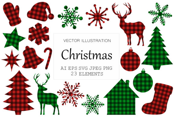 Christmas Buffalo Plaid. Reindeer SVG: A Versatile Graphics Asset