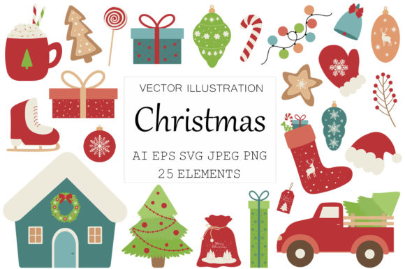 Christmas Clipart. New Year Elements: A Must-Have for Holiday Graphics