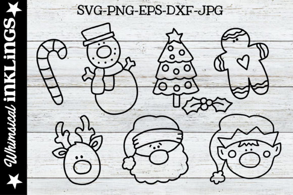 Christmas Element Line Art: A Must-Have for Festive Graphics