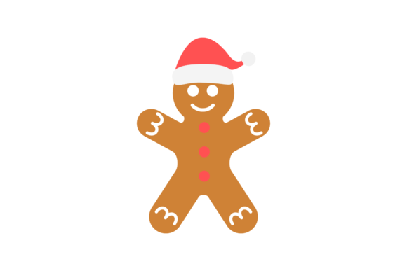 Christmas Gingerbread Man Vector-165: A Festive Graphics Asset