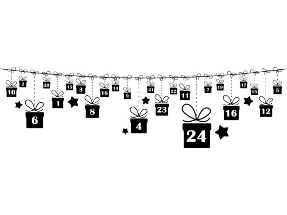 Christmas Silhouette Gifts Calendar 24