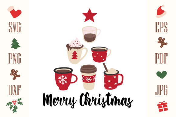 Christmas Tree Christmas Mug: A Festive Graphic Design Asset