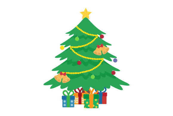 Christmas Tree Vector-6: A Versatile Graphics and Illustrations Asset