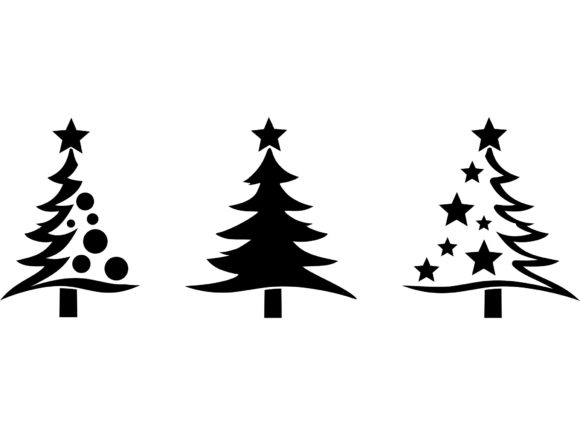 Christmas Trees Silhouette Balls: A Versatile Graphics Asset