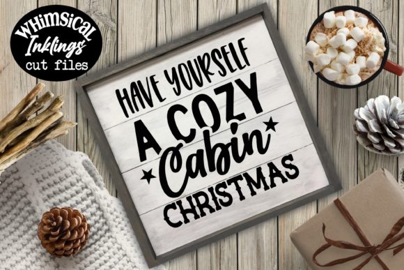 Cozy Cabin Christmas: A Charming Graphic for Winter