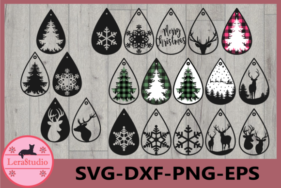 Earrings Merry Christmas, Earrings: Festive Graphics for Local Brands
