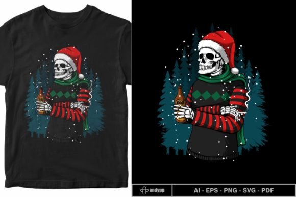 Review: Merry Christmas Winter Skull Vector Graphics