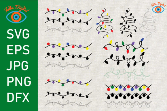 Silhouette Christmas Lights Svg Bundle: Festive Graphics for Local Brands